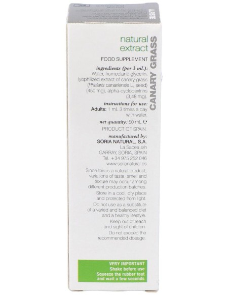 Soria Natural Extracto De Alpiste 50Ml