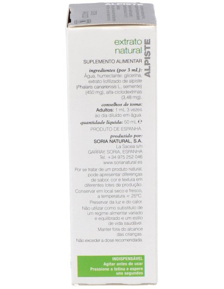 Soria Natural Extracto De Alpiste 50Ml
