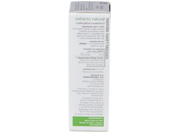 Soria Natural Grosellero Negro Extracto 50Ml