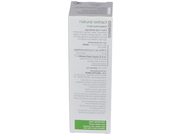 Extracto Ginkgo 50 Ml Xxi Soria Natural
