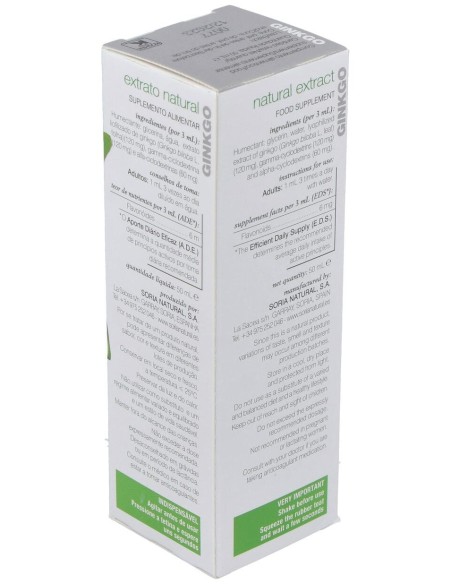 Extracto Ginkgo 50 Ml Xxi Soria Natural