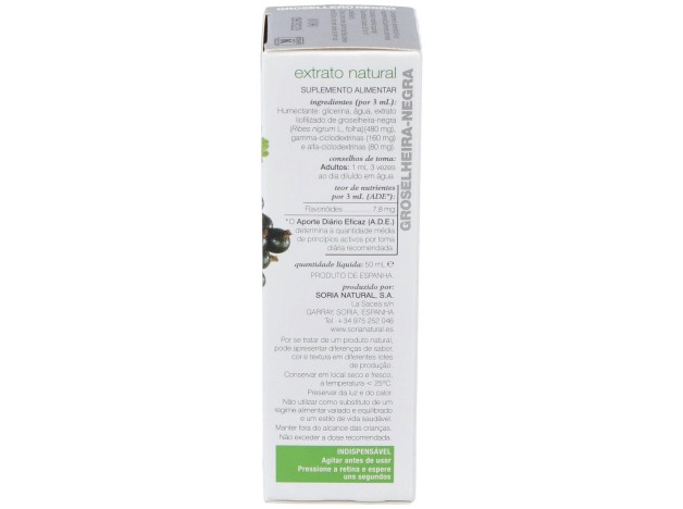 Soria Natural Grosellero Negro Extracto 50Ml
