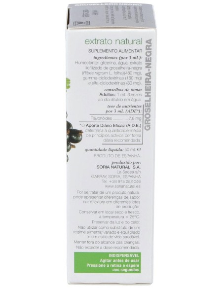 Soria Natural Grosellero Negro Extracto 50Ml