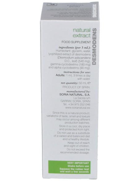 Soria Natural Desmodens Extracto 50Ml