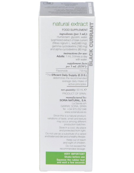Soria Natural Grosellero Negro Extracto 50Ml