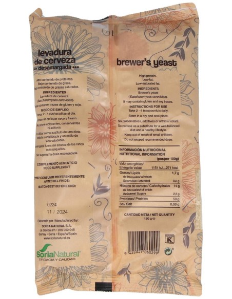 Levadura De Cerveza Desamargada 150Gr.