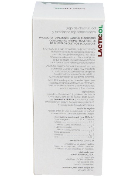Lacticol Ecologico Jugo De Chucrut 200Ml