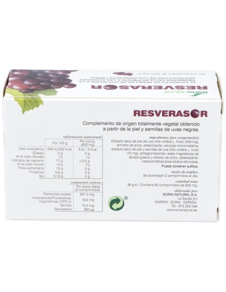 Soria Natural Resverasor 60Comp