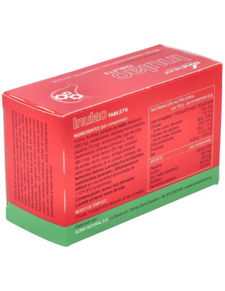 Soria Natural Inulac 30 Tabletas
