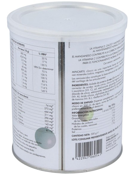 Soria Natural Mincartil Classic Bote 300G