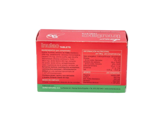 Soria Natural Inulac 30 Tabletas