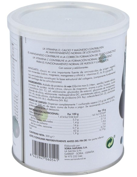 Soria Natural Mincartil Classic Bote 300G