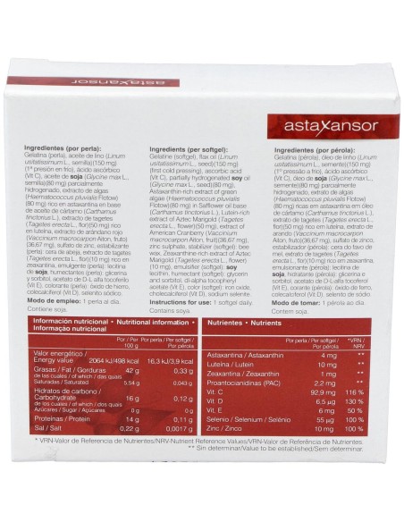Soria Natural Astaxansor 30 Perlas