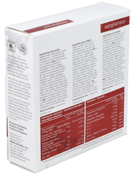 Soria Natural Astaxansor 30 Perlas