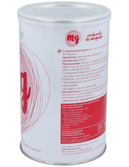 Soria Natural Carbonato De Magnesio 150G