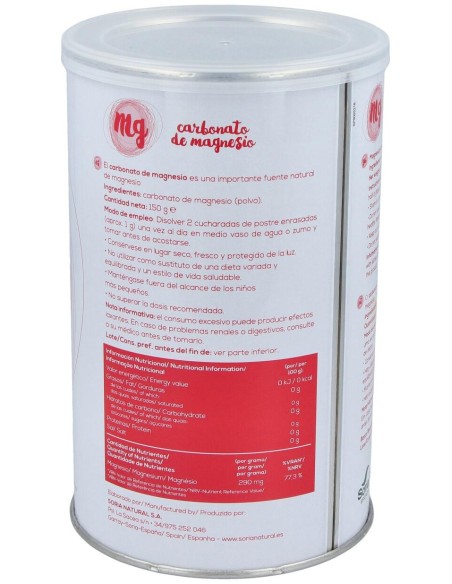 Soria Natural Carbonato De Magnesio 150G