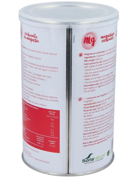 Soria Natural Carbonato De Magnesio 150G