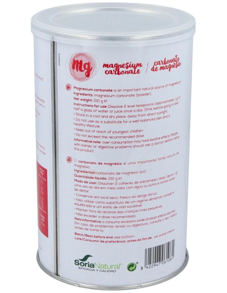 Soria Natural Carbonato De Magnesio 150G