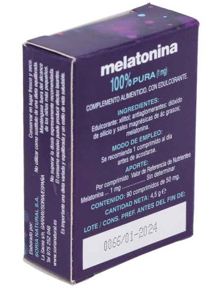 Pharmasor Melatonina 100% Pura 1Mg 90Comp
