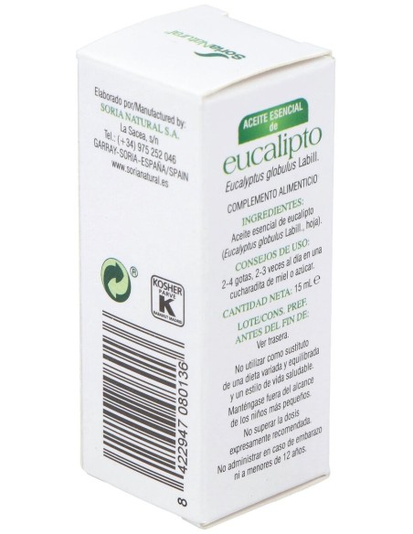 Soria Natural Aceite Esencial De Eucalipto 15Ml