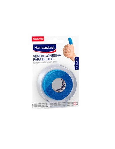 HANSAPLAST VENDA COHESIVA DEDOS 5MX2,5CM AZUL