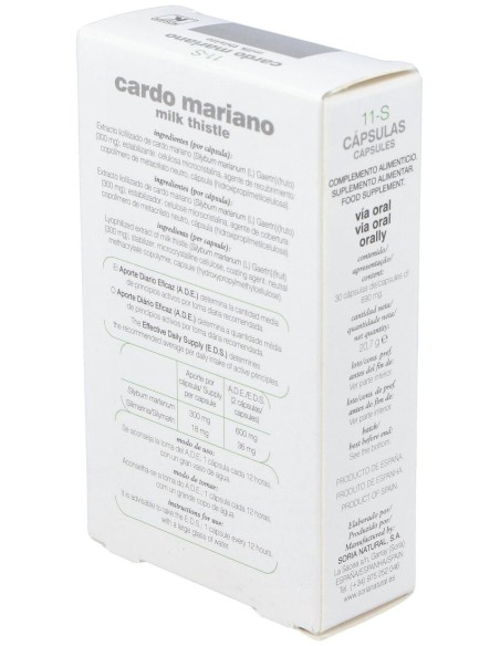 Soria Natural 11-S Cardo Mariano 30Cáps
