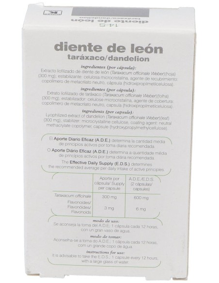 Diente Leon 14-S 30 Cap Xxl Soria Natura