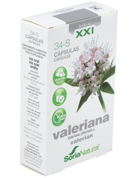 Soria Natural Valeriana Retard 30-S 30Cáps