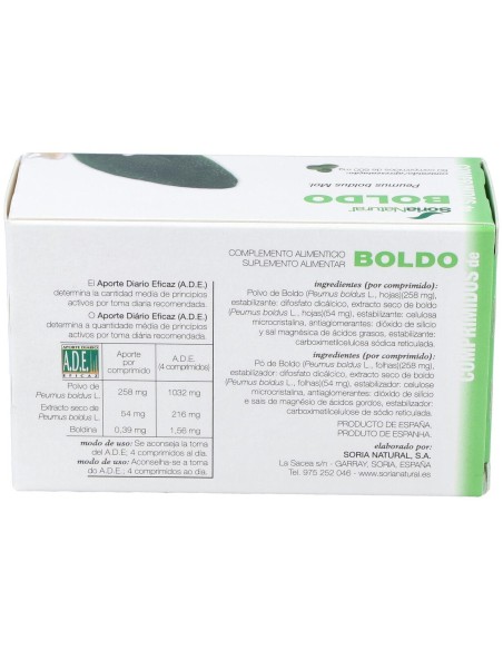 Soria Natural Boldo Comprimidos 60Comp