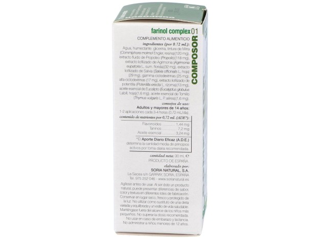Soria Natural Composor 1 Farinol Complex Xxi