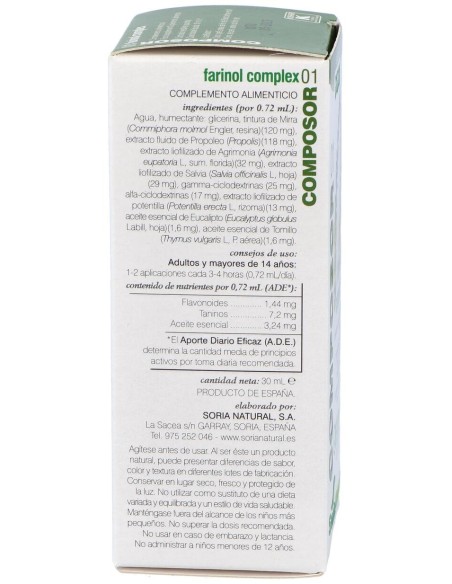 Soria Natural Composor 1 Farinol Complex Xxi
