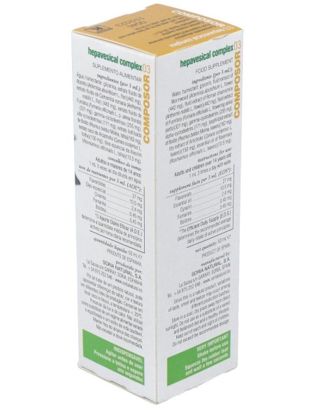 Soria Natural Composor 03 - Hepavesical 50Ml