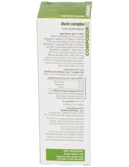Soria Natural Composor 07 - Diurin Complex 50 Ml