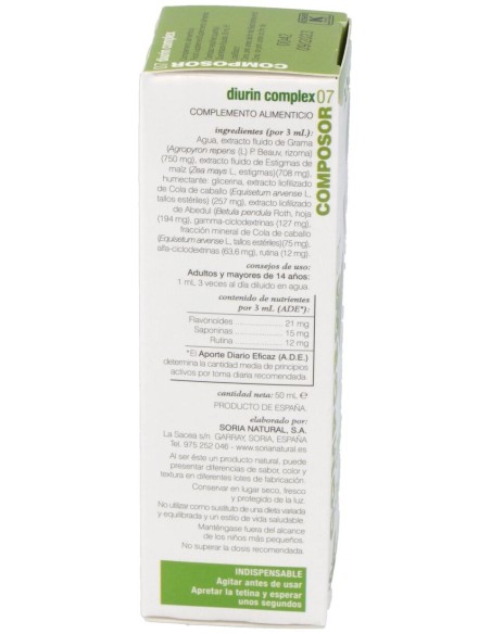 Soria Natural Composor 07 - Diurin Complex 50 Ml