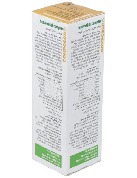 Soria Natural Composor 03 - Hepavesical 50Ml