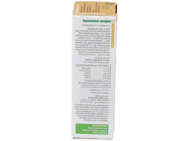 Soria Natural Composor 03 - Hepavesical 50Ml