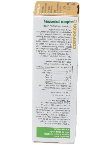 Soria Natural Composor 03 - Hepavesical 50Ml
