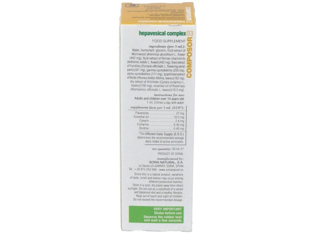 Soria Natural Composor 03 - Hepavesical 50Ml