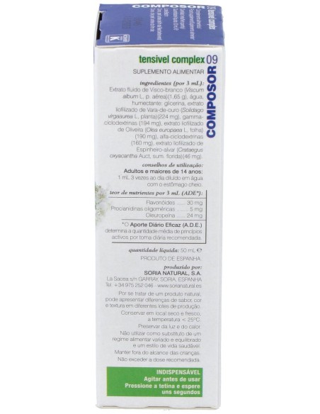 Soria Natural Composor 09 - Tensivel Complex 50Ml