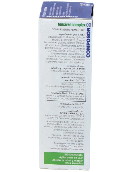 Soria Natural Composor 09 - Tensivel Complex 50Ml