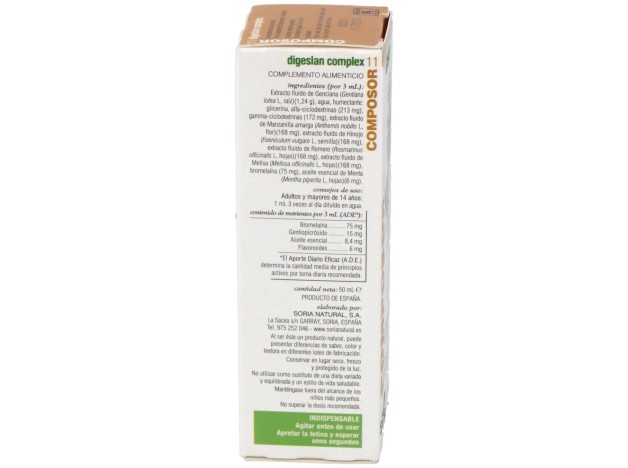 Soria Natural Composor 11 - Digeslan Complex 50Ml