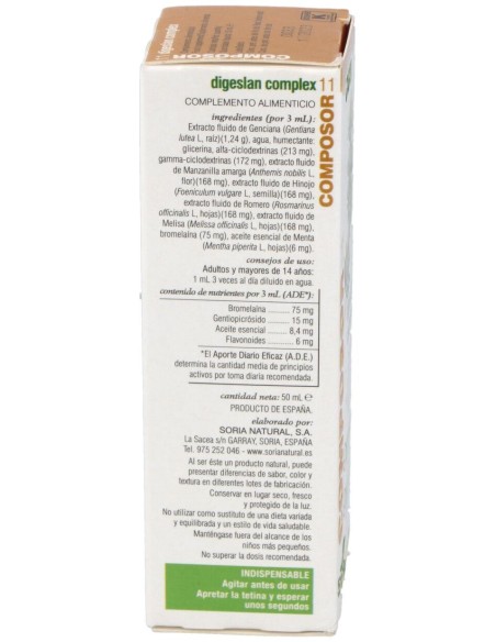 Soria Natural Composor 11 - Digeslan Complex 50Ml