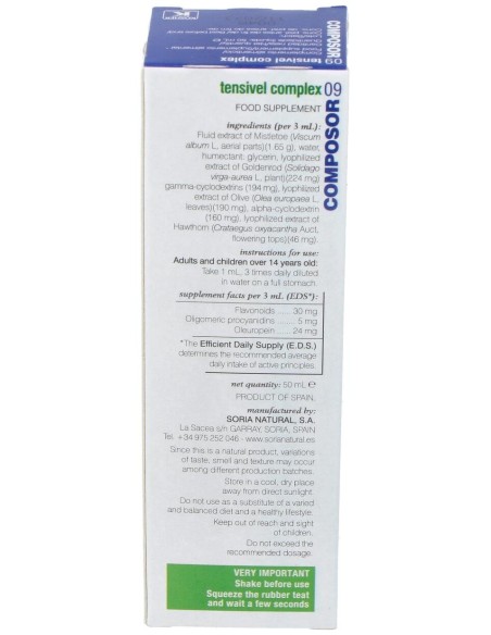 Soria Natural Composor 09 - Tensivel Complex 50Ml