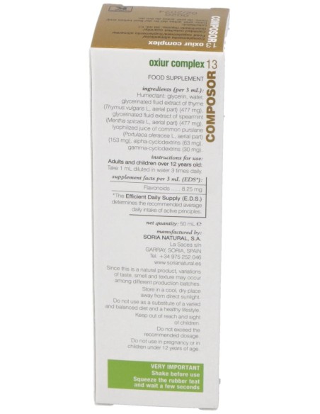 Soria Natural Composor 13 - Oxiur Complex 50Ml
