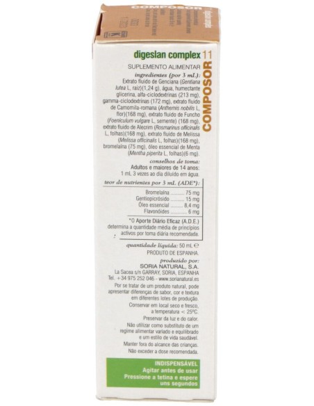 Soria Natural Composor 11 - Digeslan Complex 50Ml