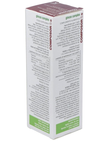 Soria Natural Composor 41 - Gincox Complex 50Ml