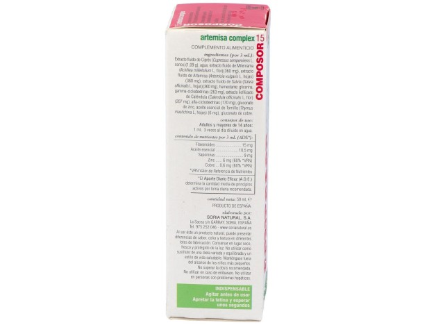 Composor 15 Xxi Artemisa 50Ml Soria Natu
