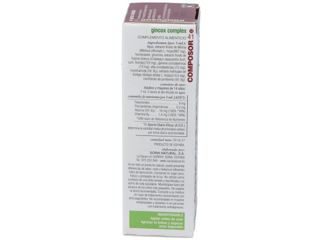 Soria Natural Composor 41 - Gincox Complex 50Ml