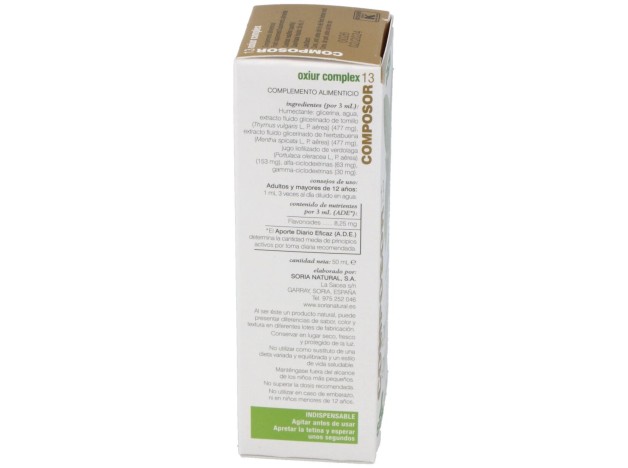 Soria Natural Composor 13 - Oxiur Complex 50Ml