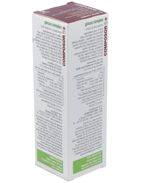 Soria Natural Composor 41 - Gincox Complex 50Ml